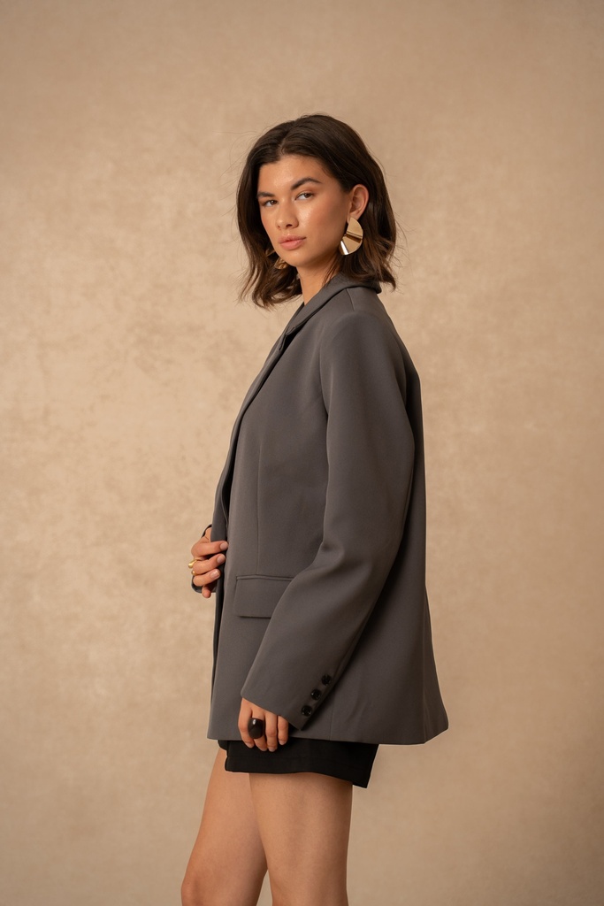 Blazer sam oversize - Gris (vue 3)