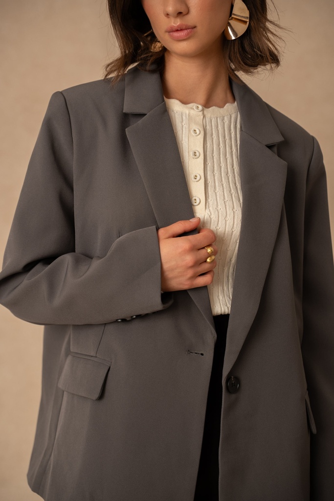 Blazer sam oversize - Gris (vue 4)