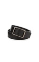 Ceinture en cuir avec boucle - YAYA - Black — vue 2