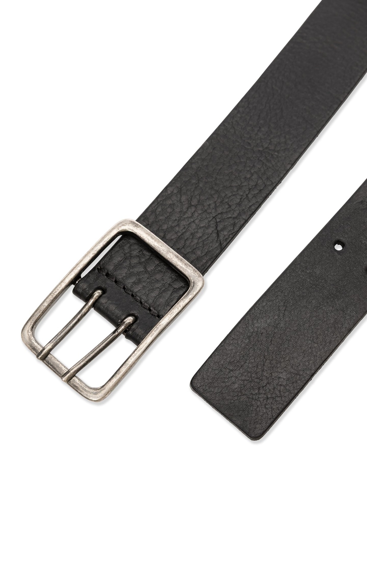 Ceinture en cuir avec boucle - YAYA - Black — vue 4