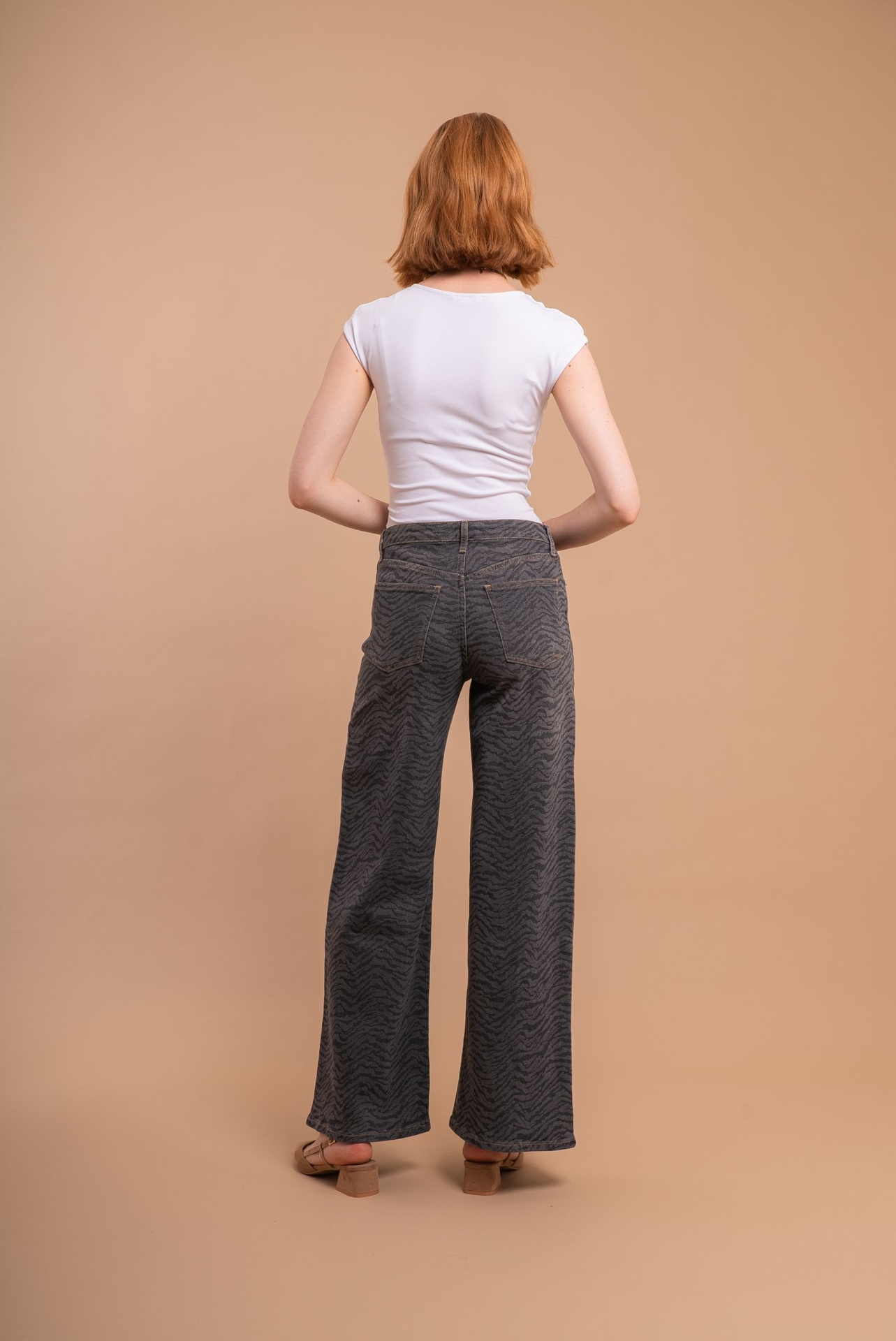 Wide leg en coton - Gris (4)