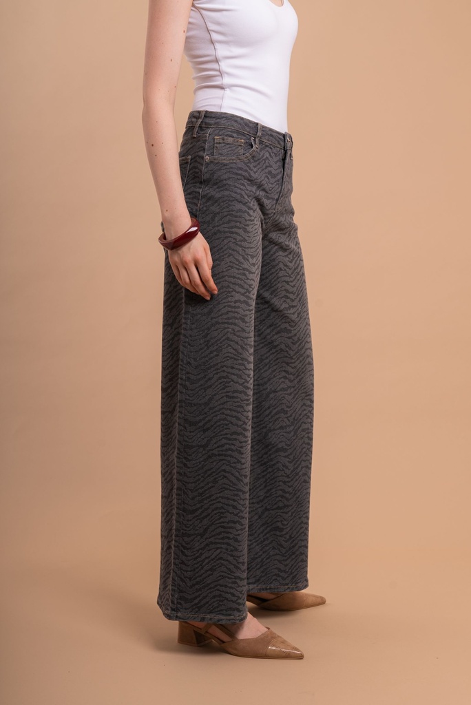 Wide leg en coton - Gris (6)