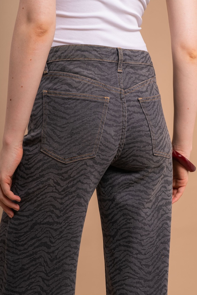 Wide leg en coton - Gris (9)
