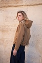 Parka courte à capuche et poches à rabat - Camel (5)