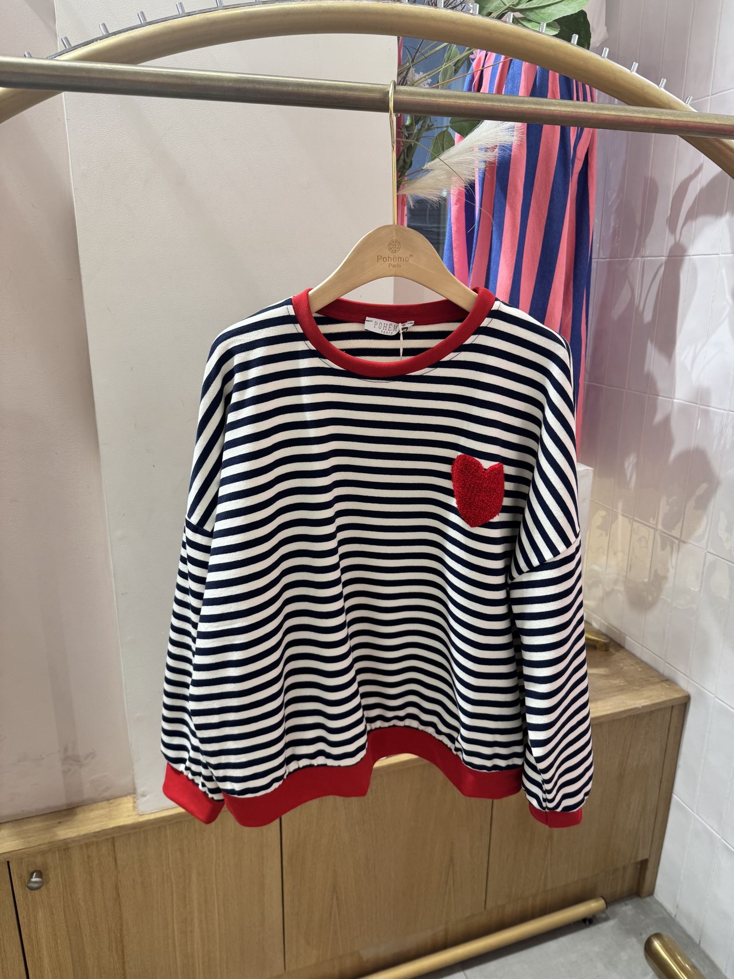 Sweat-shirt en coton - Blue marine (2)
