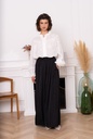 Pantalon large fluide taille élastiquée - Noir (2)