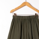 Pantalon large fluide taille élastiquée - Kaki (2)