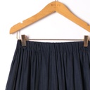 Pantalon large fluide taille élastiquée - Marine — vue 3