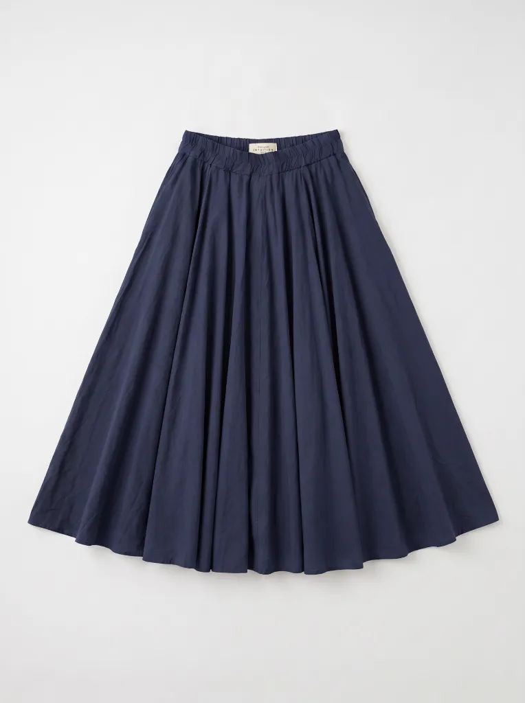 Maxi jupe voile de coton - Indigo — vue 5