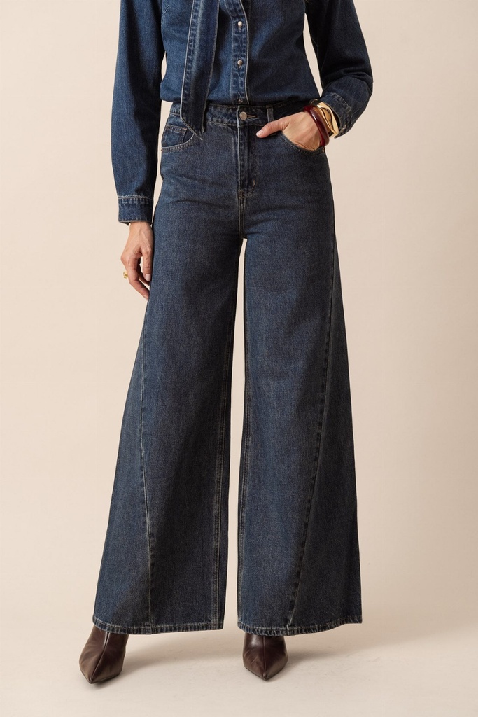 Jeans Palazzo - Barnes - Bleu foncé