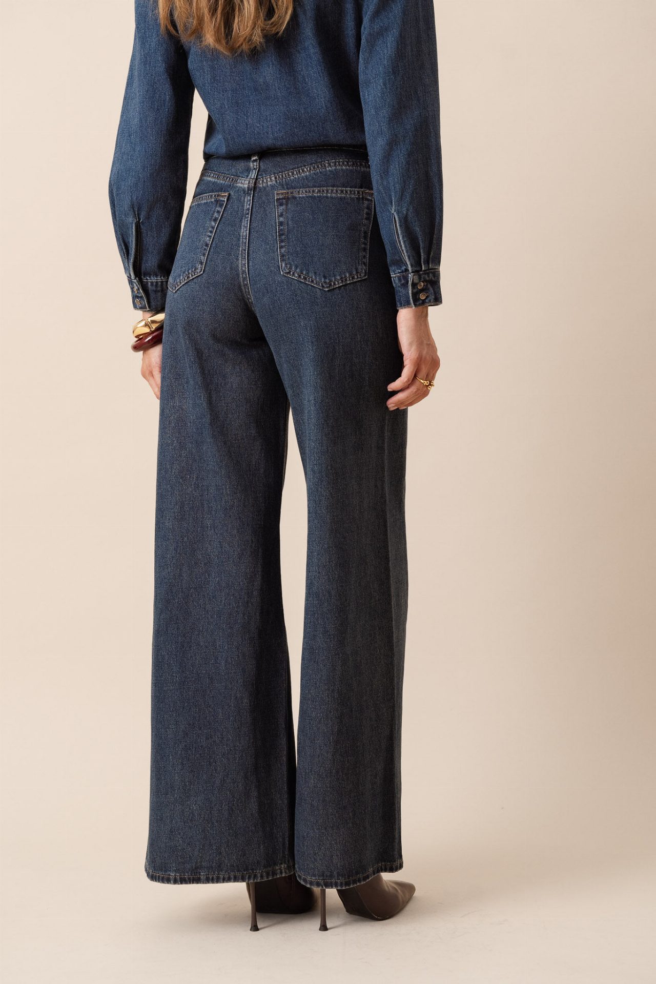 Jeans Palazzo - Barnes - Bleu foncé (5)