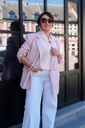 Jeans wide leg uni taille haute - Nathalie - Blanc — vue 6