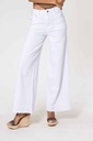 Jeans wide leg uni taille haute - Nathalie - Blanc — vue 9
