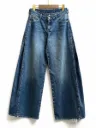 Jean large à taille revers - Bleu foncé — vue 3