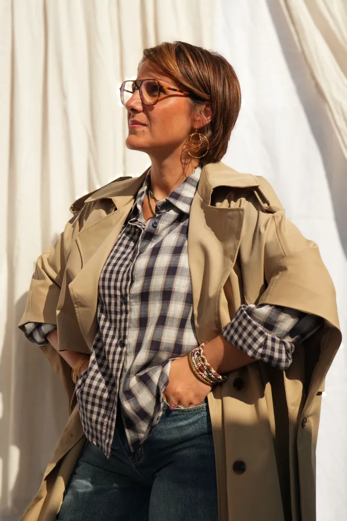 Trench cape croisé - Camel — vue 5