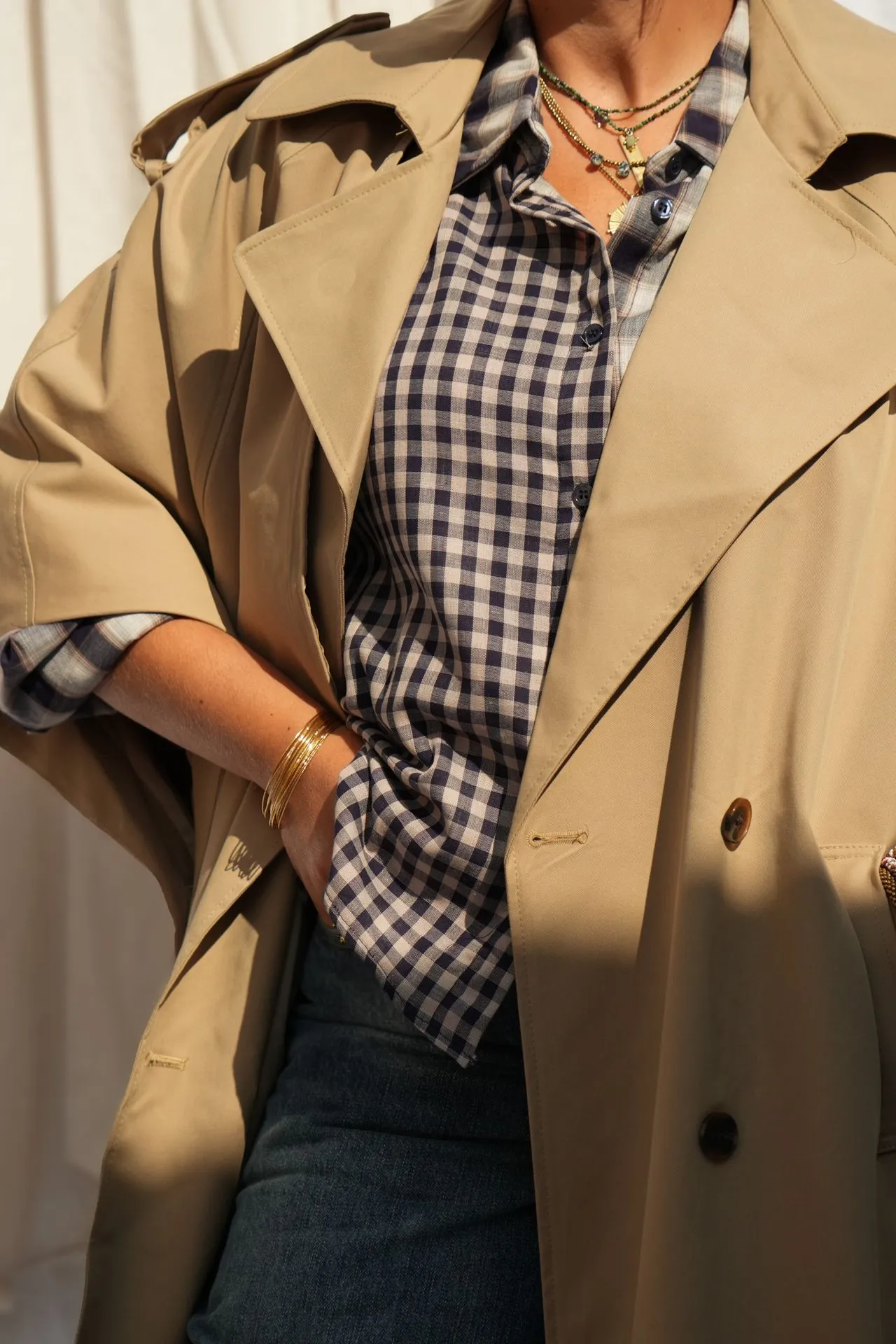 Trench cape croisé - Camel — vue 6
