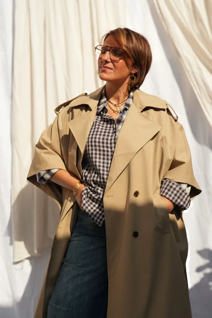 Trench cape croisé - Camel — vue 2