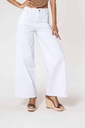 Jeans wide leg uni taille haute - Nathalie - Blanc — vue 11