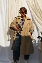 Trench cape croisé - Camel — vue 3