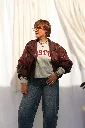 Sweat molletonné lettrage Boston - Gris chiné — vue 5