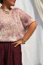 Pull mohair tie and dye - Bordeaux & rose — vue 5