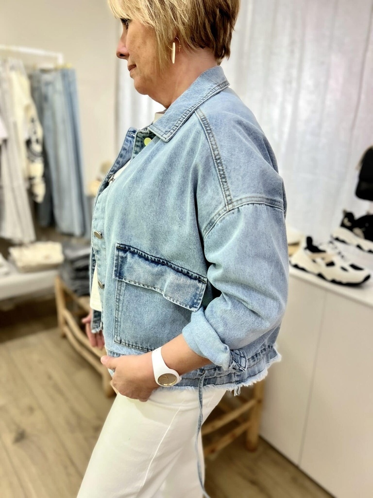 Veste en jeans oversized - Zoé - bleu jeans — vue 2