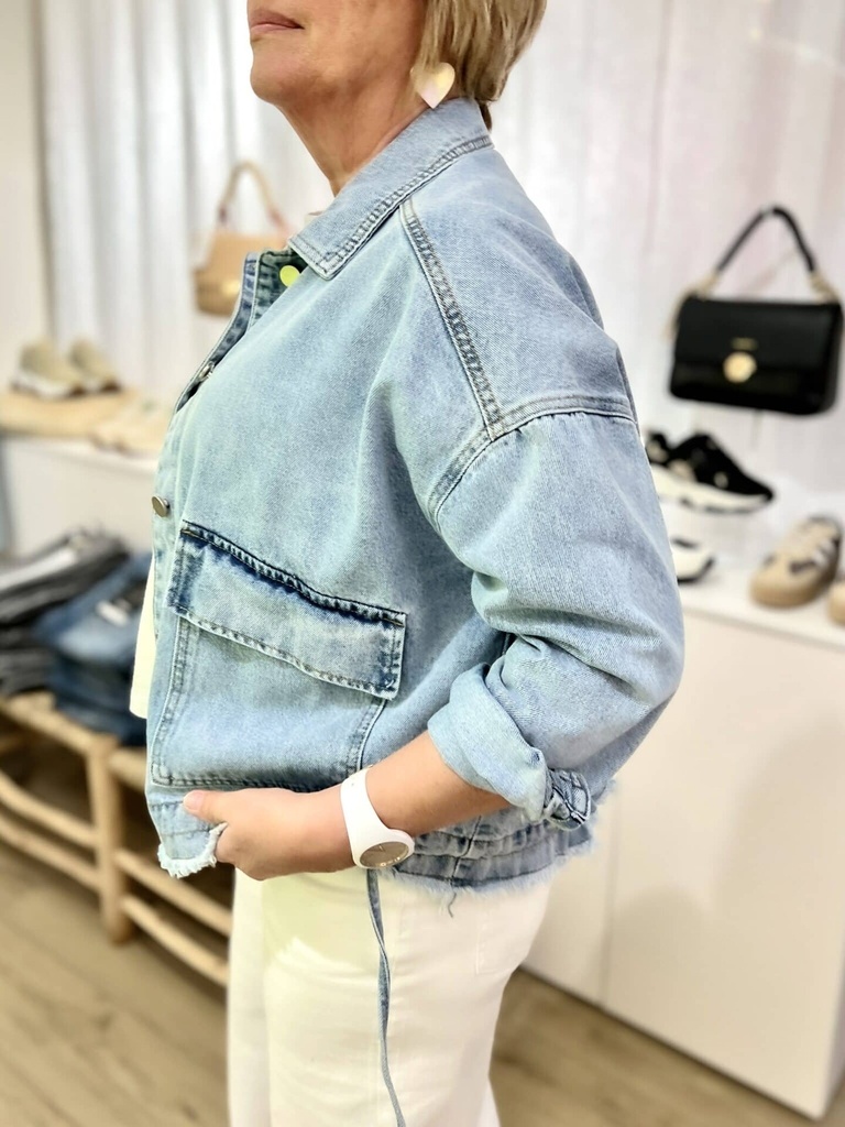 Veste en jeans oversized - Zoé - bleu jeans — vue 3