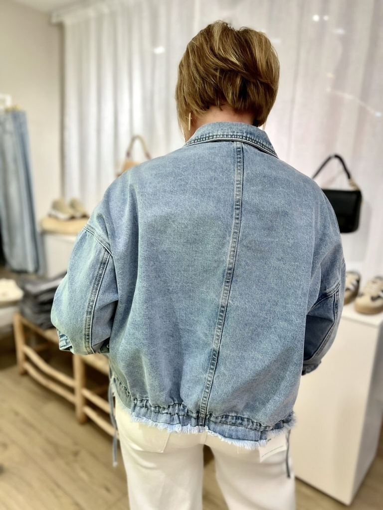 Veste en jeans oversized - Zoé - bleu jeans — vue 4