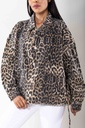 Veste en jeans oversized - Zoé - Léopard camel (6)