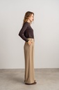 Pantalon de tailleur fluide avec plis plats - Pina - Camel (4)