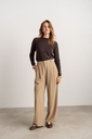 Pantalon de tailleur fluide avec plis plats - Pina - Camel (5)