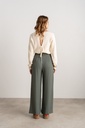 Pantalon de tailleur fluide avec plis plats - Pina - Vert sauge (3)