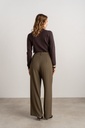Pantalon de tailleur fluide avec plis plats - Pina - Kaki (6)