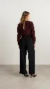 Pantalon de tailleur fluide avec plis plats - Pina - Noir — vue 2