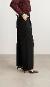 Pantalon de tailleur fluide avec plis plats - Pina - Noir — vue 3