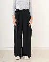 Pantalon de tailleur à nouer avec élastique au dos - Tara - noir — vue 2