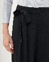Pantalon de tailleur à nouer avec élastique au dos - Tara - noir — vue 5