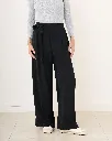 Pantalon de tailleur à nouer avec élastique au dos - Tara - noir — vue 6