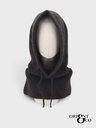 Cagoule en maille à cordons - Chocolat (2)