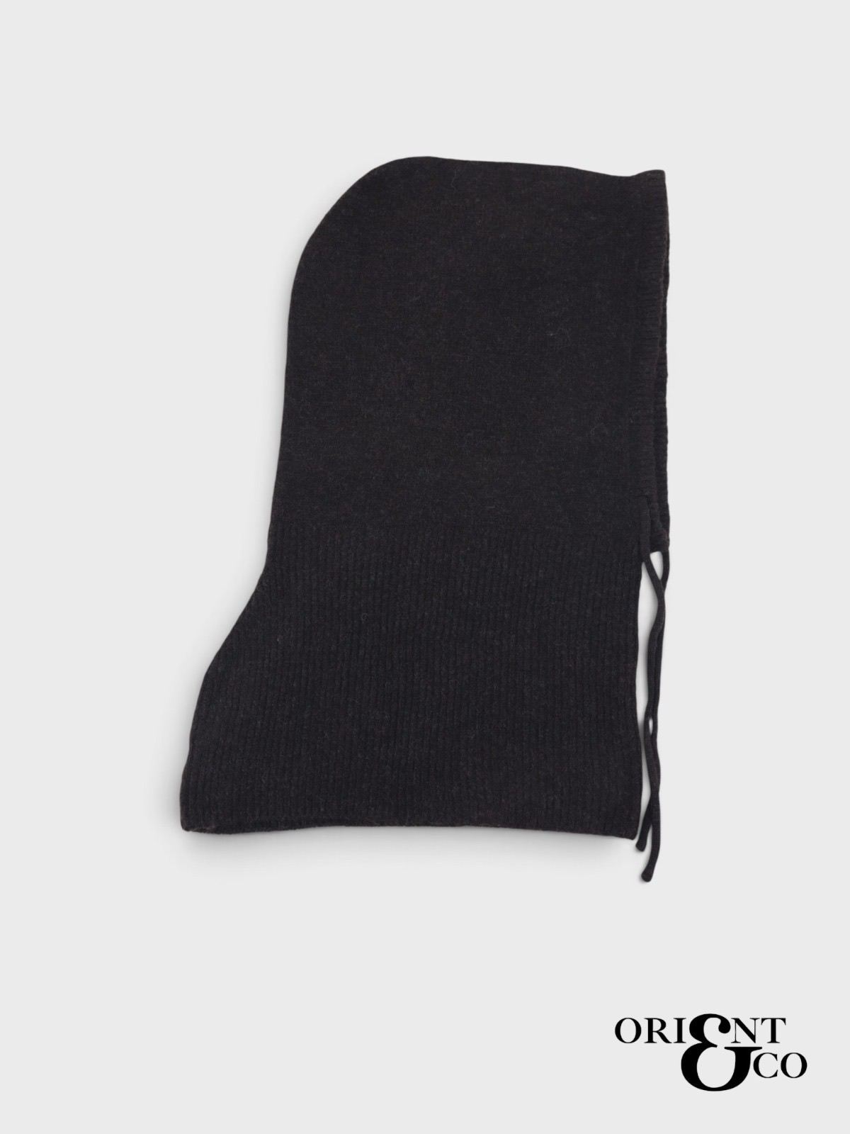 Cagoule en maille à cordons - Chocolat (3)