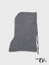 Cagoule en maille à cordons - Gris (3)