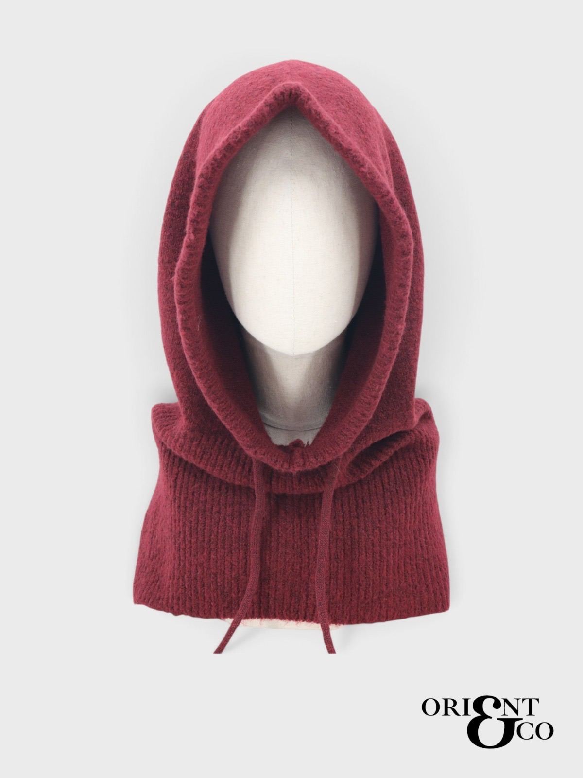 Cagoule en maille à cordons - Bordeaux (2)