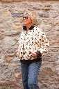 Veste teddy à motif - Beige — vue 5