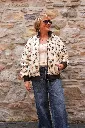 Veste teddy à motif - Beige — vue 6
