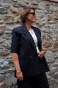 Blazer à manches courtes - Bleu Marine — vue 3