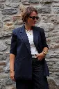 Blazer à manches courtes - Bleu Marine — vue 6