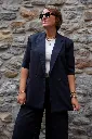 Blazer à manches courtes - Bleu Marine — vue 5