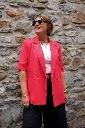 Blazer à manches courtes - Corail — vue 3