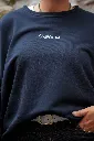 Sweat-shirt en coton - Blue marine — vue 4