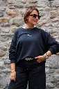 Sweat-shirt en coton - Blue marine — vue 5